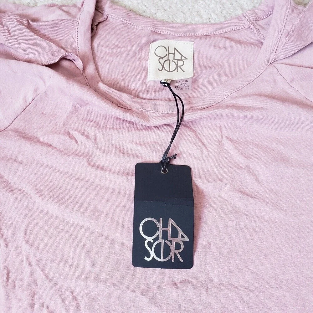 Chaser Ruffle Sleeve Long Sleeve Top Lightweight Comfy Casual Pink Womens Size M - Picture 3 of 4